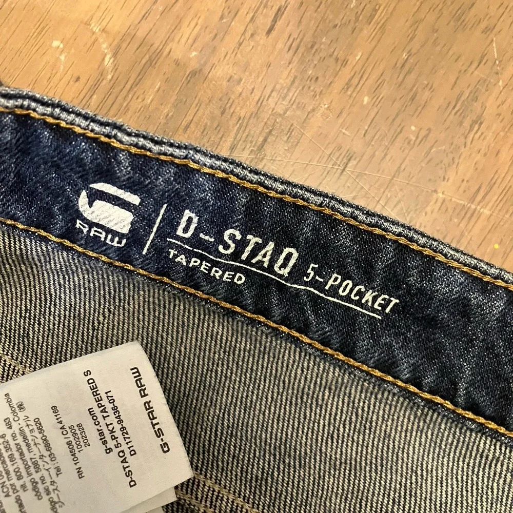 G-Star Raw D-Staq 5 PKT Tapered Men's Jeans 32x32‎ Blue Button Fly Denim